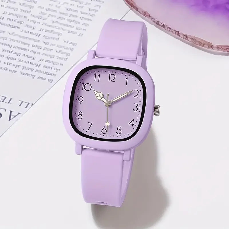 Silicone Band Women Quartz Watch with Arabic Dial - Smarsty