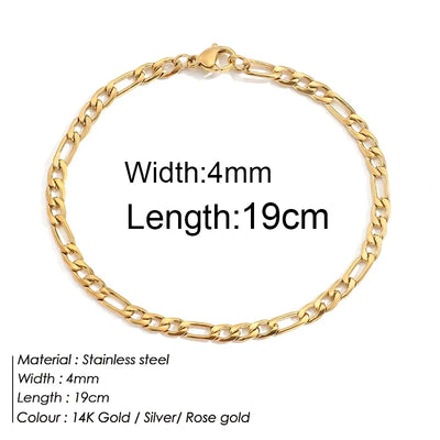 Gold Stainless Steel Twist Chain Bracelet for Women - Smarsty