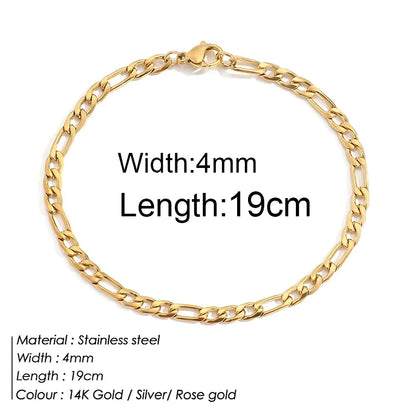 Gold Stainless Steel Twist Chain Bracelet for Women - Smarsty