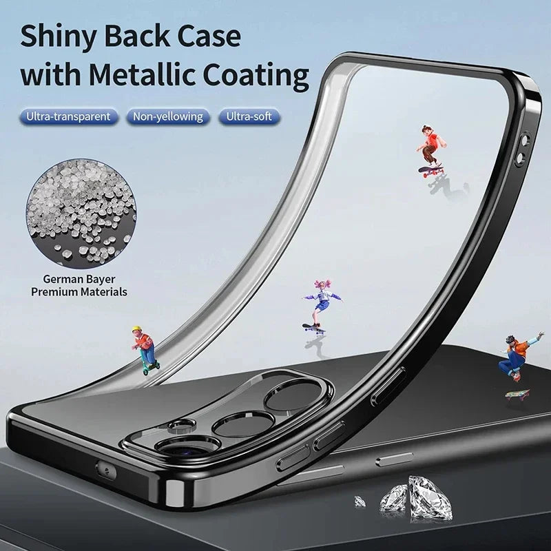 Glitter Plating Silicone Phone Case Galaxy S25 Shockproof - Smarsty