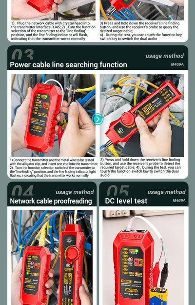 ANENG M469A Network Cable Tracker Tool with RJ45 and RJ11 Support - Smarsty