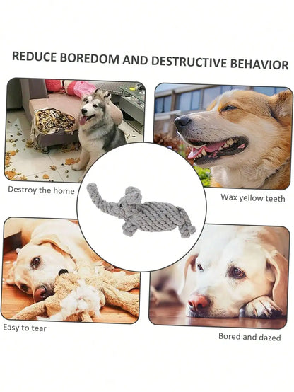 Hand-Woven Cotton Rope Dog Toy for Strong Chewers - Smarsty