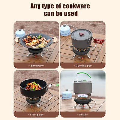 BRS-201A Portable Camping Gas Stove 16000W High Pressured Propane Butane Gas Burner Outdoor Emergency Stove with Piezo Ignition by Smarsty