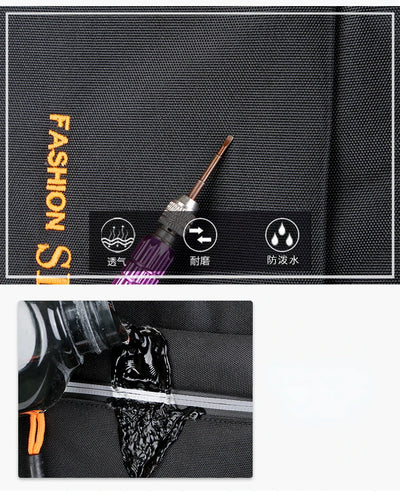 Men's Backpacks Oxford Waterproof Rucksack Business Computer Bag Casual Travel Backpack Senior High School Student Schoolbag - Smarsty