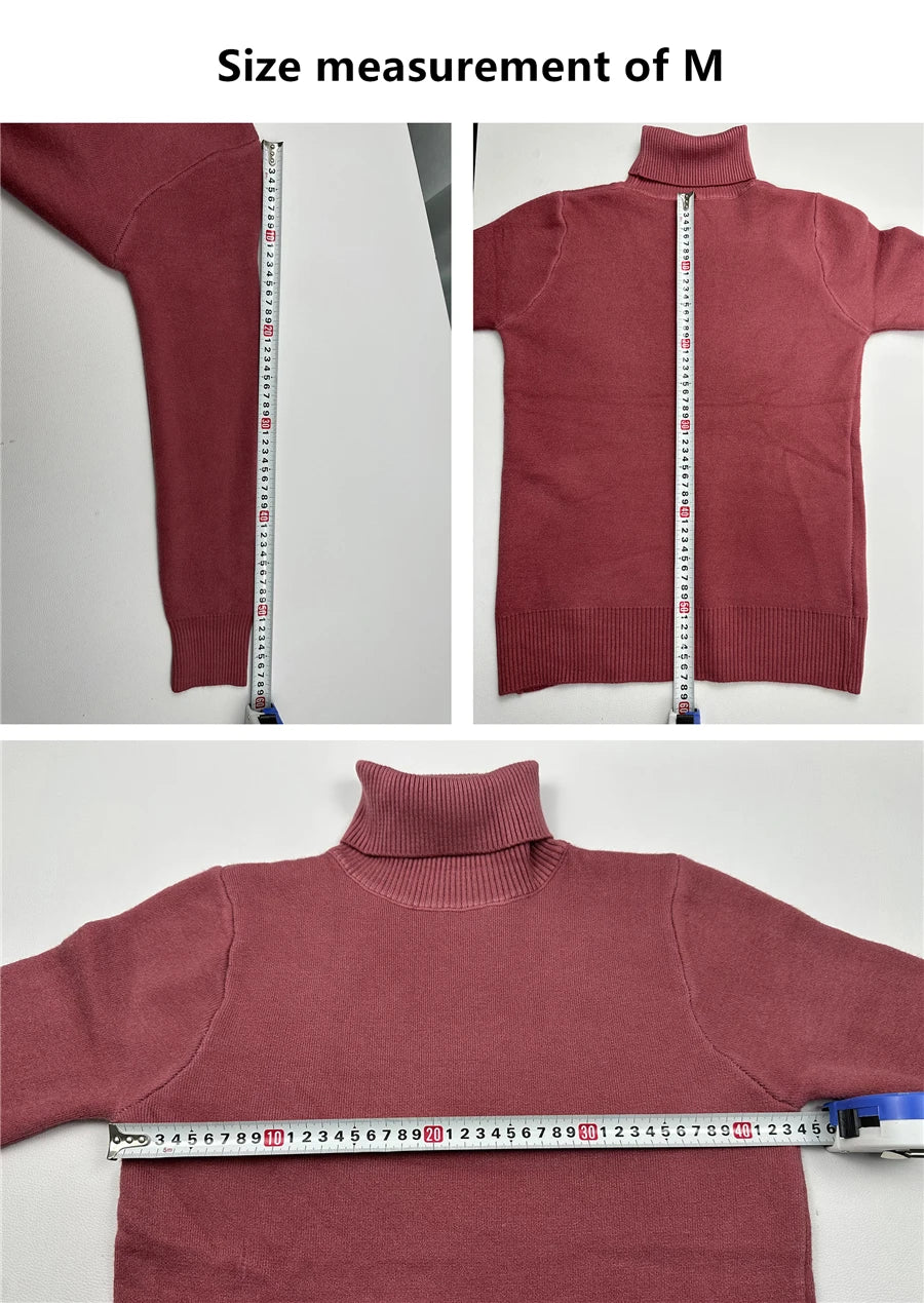 Turtleneck Winter Sweater Women Elegant Thicken Velvet Lined Warm Sueter Knitted Pullover Slim Tops Jersey Knitwear Jumper New - Smarsty