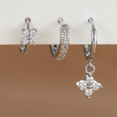 3PCS Stainless Steel Dangle Earrings Set for Women - Smarsty