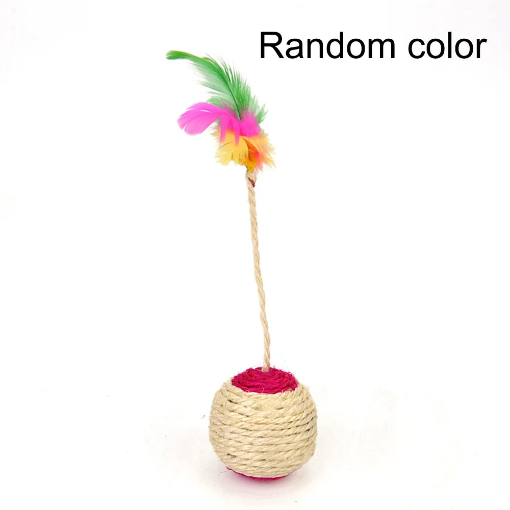 Interactive Colorful Feather Cat Toy for Engaging Play - Smarsty