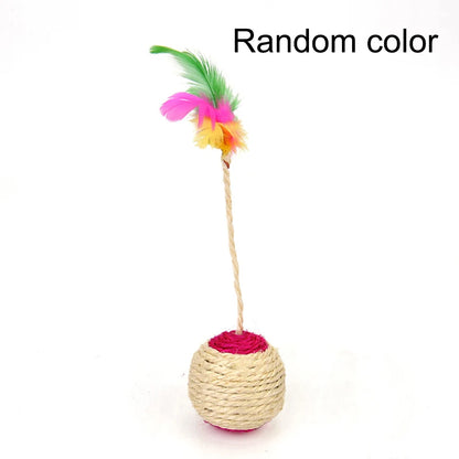 Interactive Colorful Feather Cat Toy for Engaging Play - Smarsty