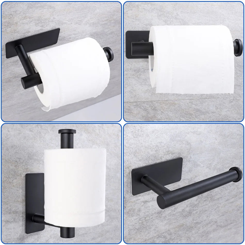 Stainless Steel Adhesive Paper Holder for Kitchen and Bathroom - Smarsty