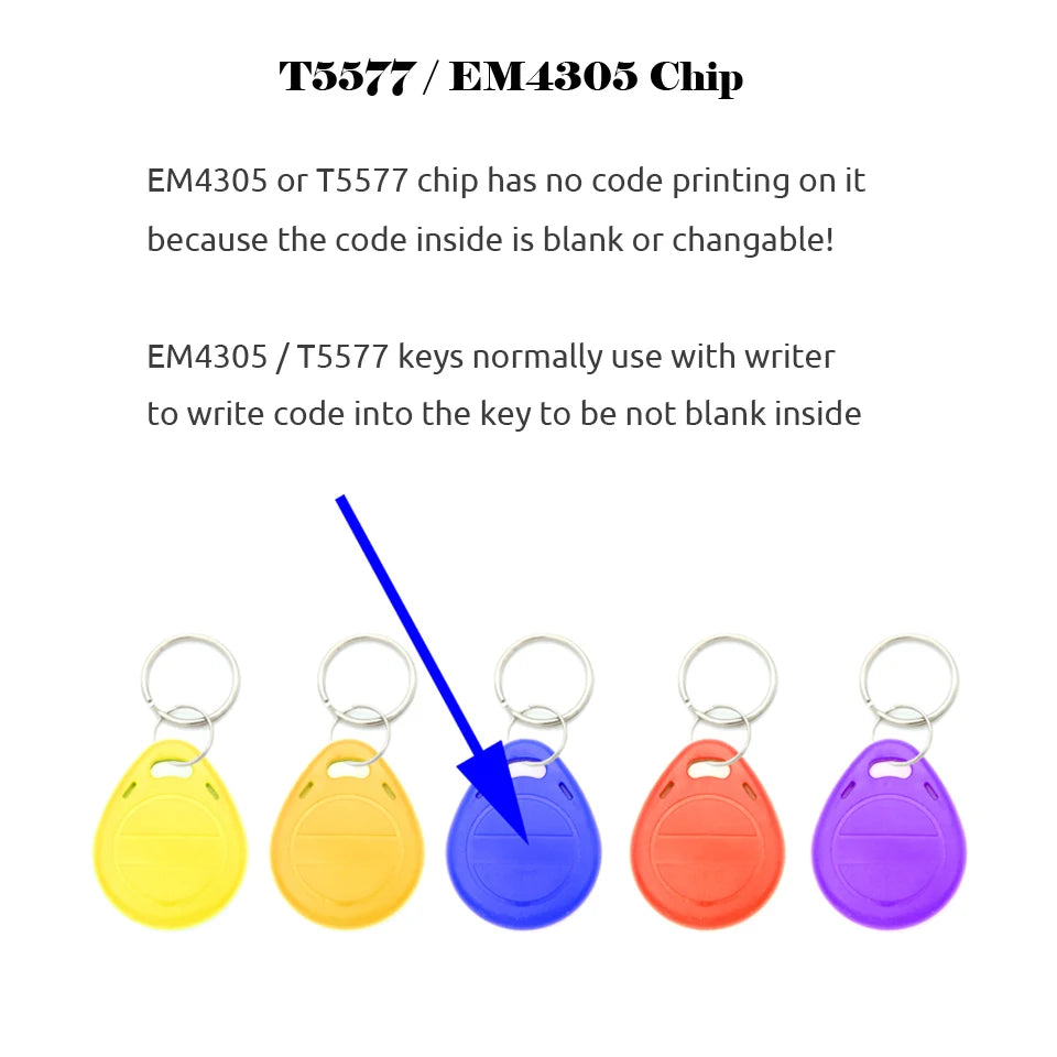 Rewritable 125KHz T5577 Keyfobs for Easy Duplication - Smarsty