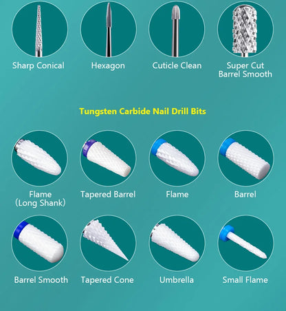 Electric Manicure Drill Bit with Ceramic Burr - Smarsty