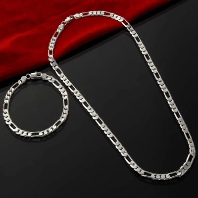 925 Sterling Silver Jewelry Set for Men and Women - Smarsty