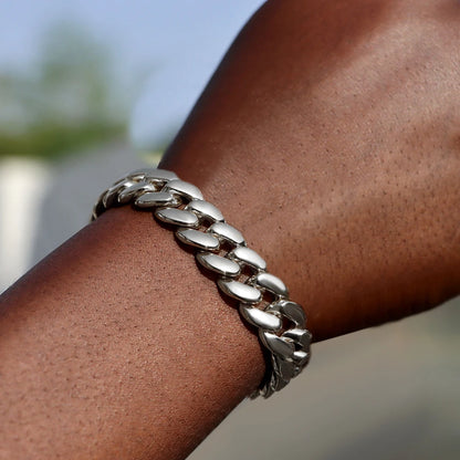 14MM Iced Prong Link Cuban Chain Bracelet for Men and Women - Smarsty