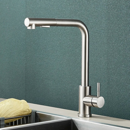 Black Stainless Steel Pull Out Kitchen Faucet with Free Shipping - Smarsty