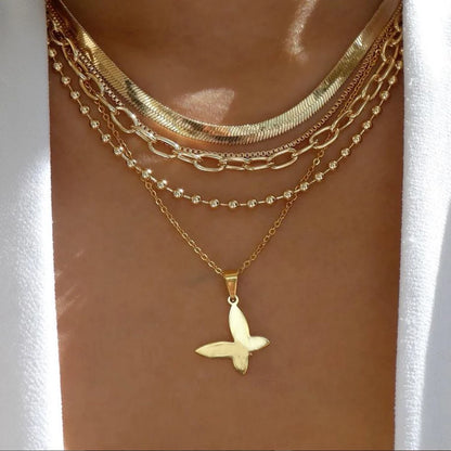 Vintage Gold Boho Layered Necklace Set for Women - Smarsty