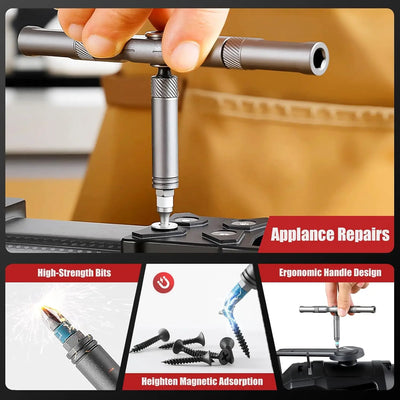 VMAN 24in1 Multifunction Ratchet Screwdriver Set Multi Magnetic Bits Mini Repair Tool Kit Household Tool For PC & Desk Etc. - Smarsty