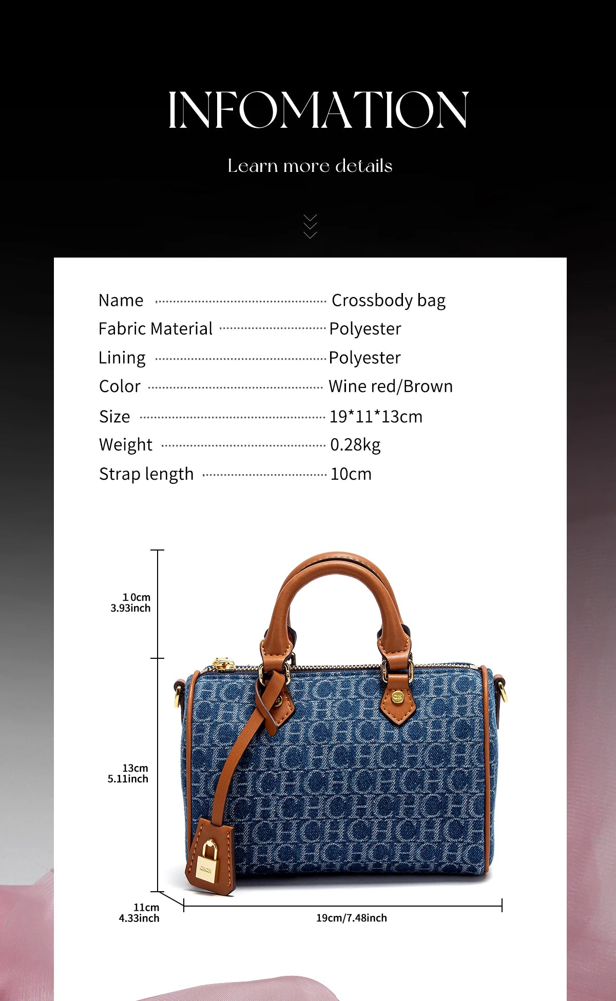 Women Shoulder Bag 2025 Cowboy Splicing Pillow Handbag - Smarsty