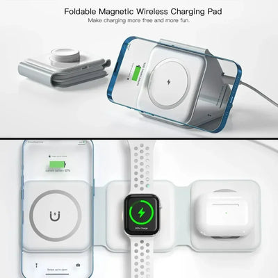 3 In 1 Wireless Magnetic Charger Dock For iPhone Pro - Smarsty