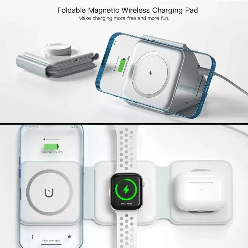 3 In 1 Wireless Magnetic Charger Dock For iPhone Pro - Smarsty
