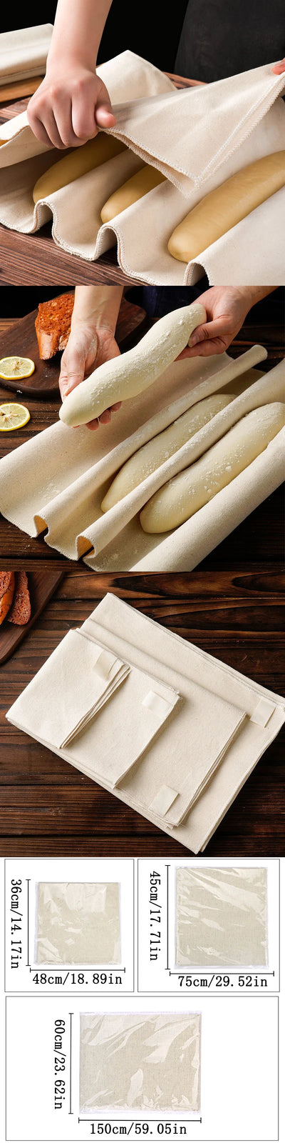 Linen Dough Fermentation Cloth for Perfect French Bread - Smarsty