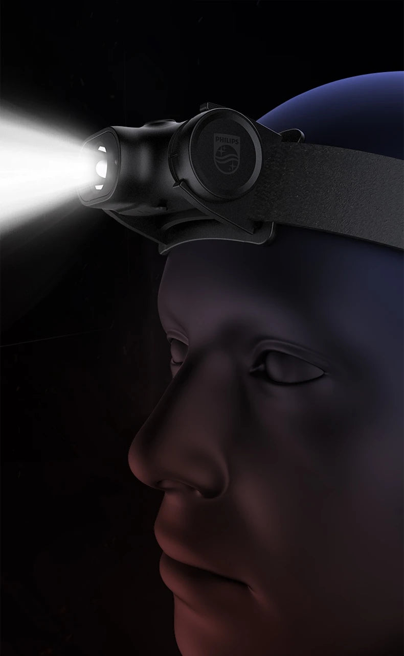 PHILIPS LED Headlamp Sensor Head Flashlight Ten Types of Lighting Type-C Rechargeable Headlight Outdoor Camping Fishing Lantern by Smarsty