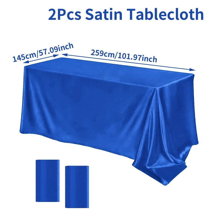 Satin Rectangle Tablecloth for Elegant Wedding Decor - Smarsty