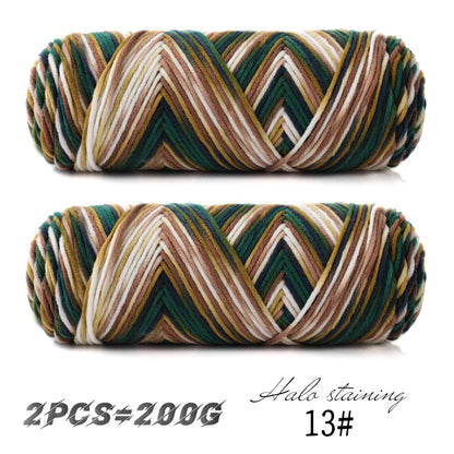 Colorful Dyed Milk Cotton Yarn for Handmade Projects - Smarsty