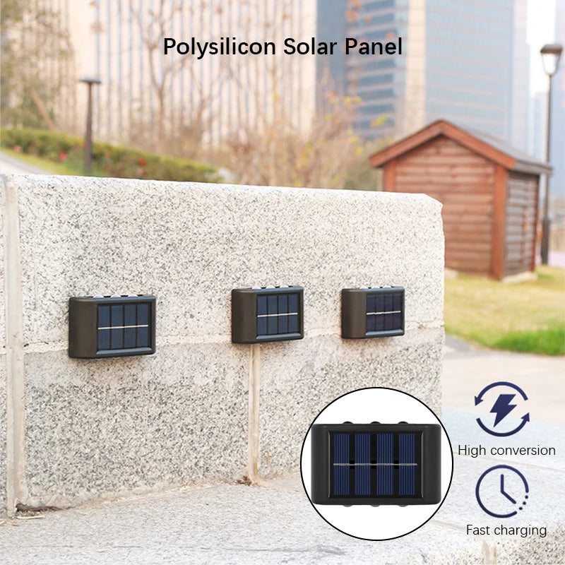 Solar LED Wall Lamp for Outdoor Garden Lighting - Smarsty