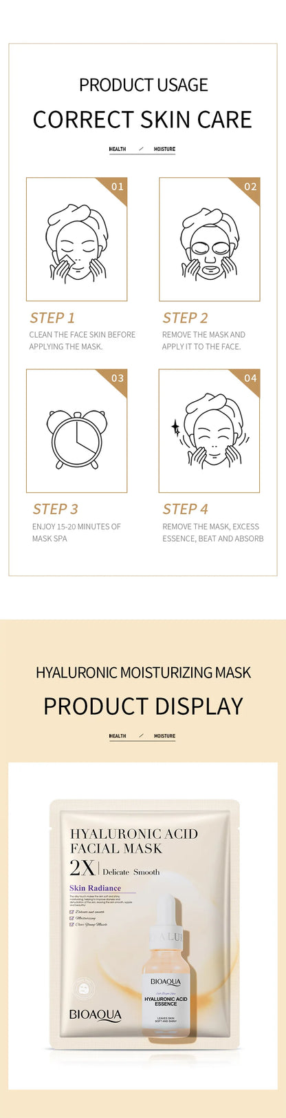 20pcs Centella Collagen Face Masks for Deep Hydration - Smarsty