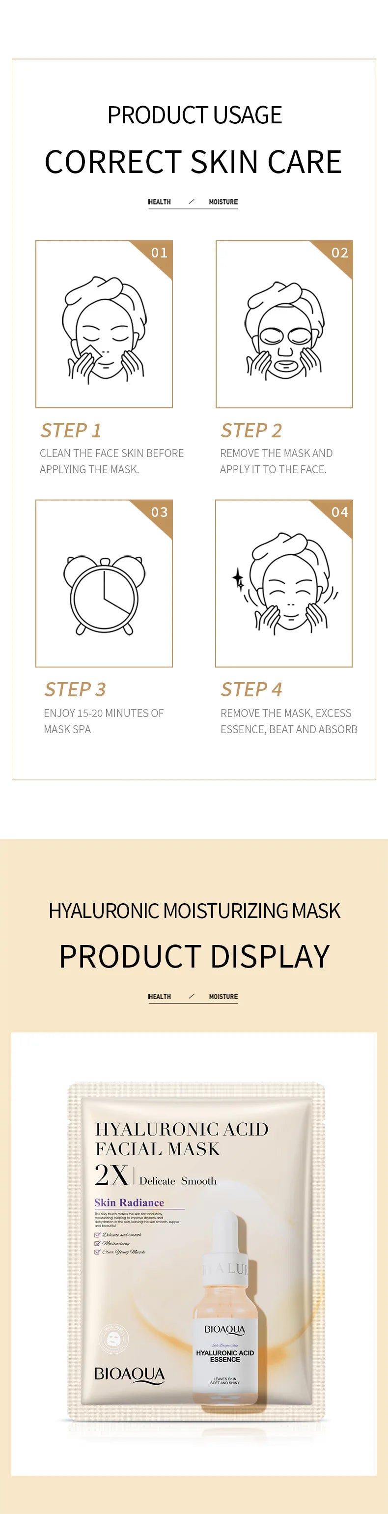 20pcs Centella Collagen Face Masks for Deep Hydration - Smarsty