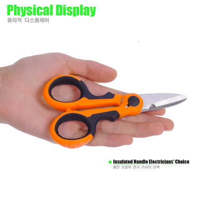 420 Stainless Steel Fishing Scissor Accessories Electrician Portable Scissors Plier Cut PE Braid Line Lure Carp Fishing Tools - Smarsty