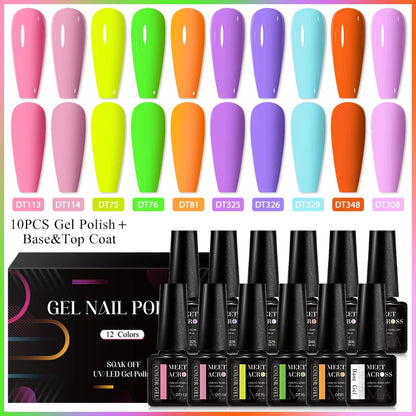 12Pcs Macaron Gel Nail Polish Set For Long Lasting Manicure - Smarsty