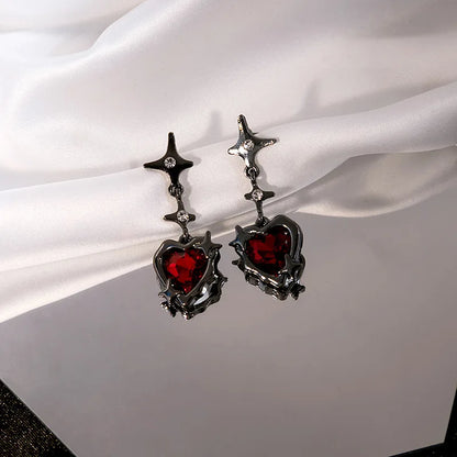 Gothic Black Cross Drop Earrings for Punk Fashion Lovers - Smarsty