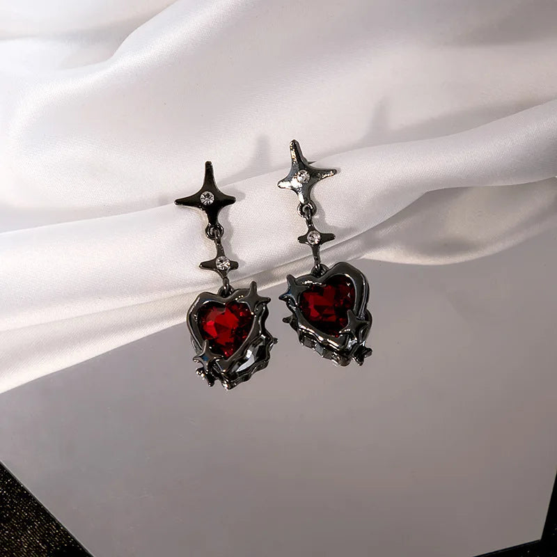 Gothic Black Cross Drop Earrings for Punk Fashion Lovers - Smarsty