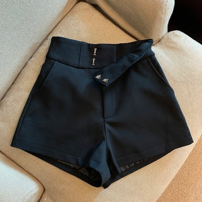 Women Shorts T2 Black Shorts Women Harajuku Elegance High Waisted Shorts A Line Slim Casual Hot Girl Straight Pants Sexy - Smarsty