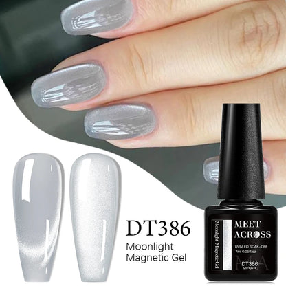 Magnetic Pink Silver Glitter Gel Nail Polish 7ml - Smarsty