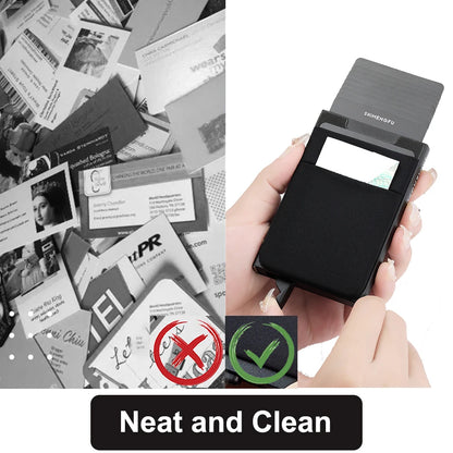 Pop-Up Card Holder RFID Protection Slim Aluminum Men Wallet Elasticity Back Pouch ID Credit Case Travel Cardholder Women Purse - Smarsty
