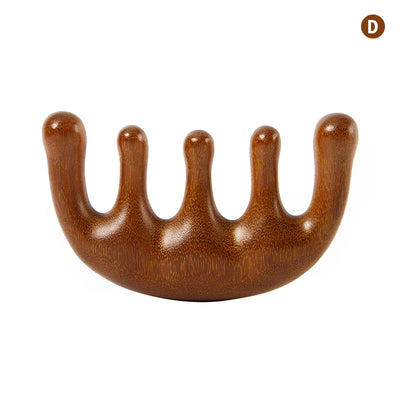 Natural Sandalwood Gua Sha Massage Comb for Stress Relief - Smarsty
