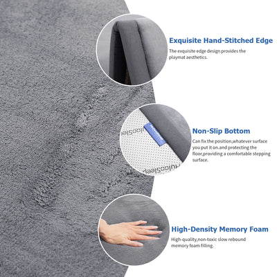 Huloosleep 4 Colors Baby Crawling Play Mats Non-Slip Thick Soft Foam Baby Activity Rug Gym Baby Carpet Mother+Kids Area Rug