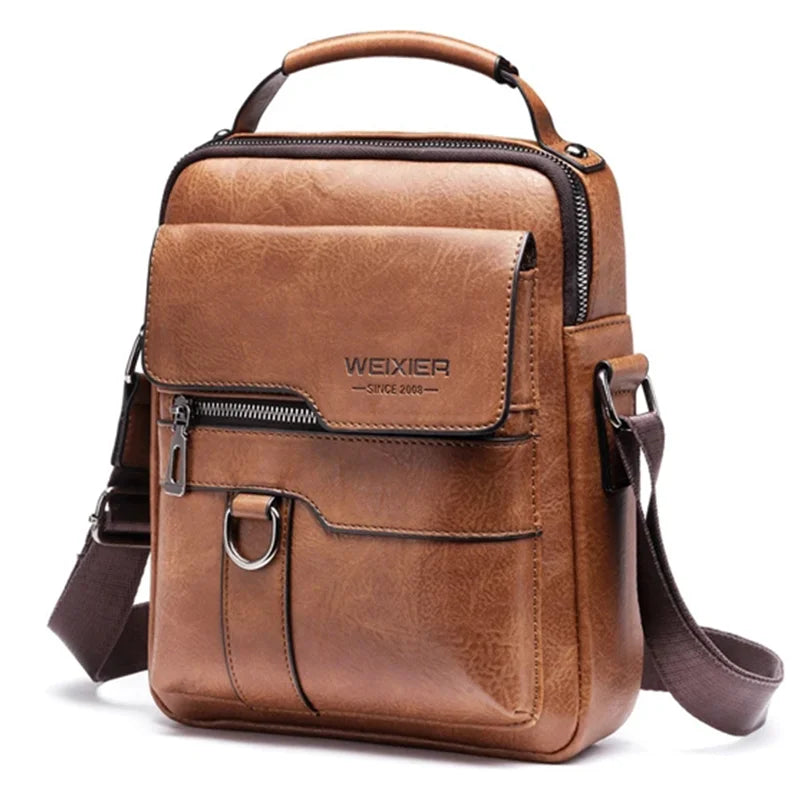 Mens PU Leather Shoulder Bag Crossbody for Travel Everyday - Smarsty