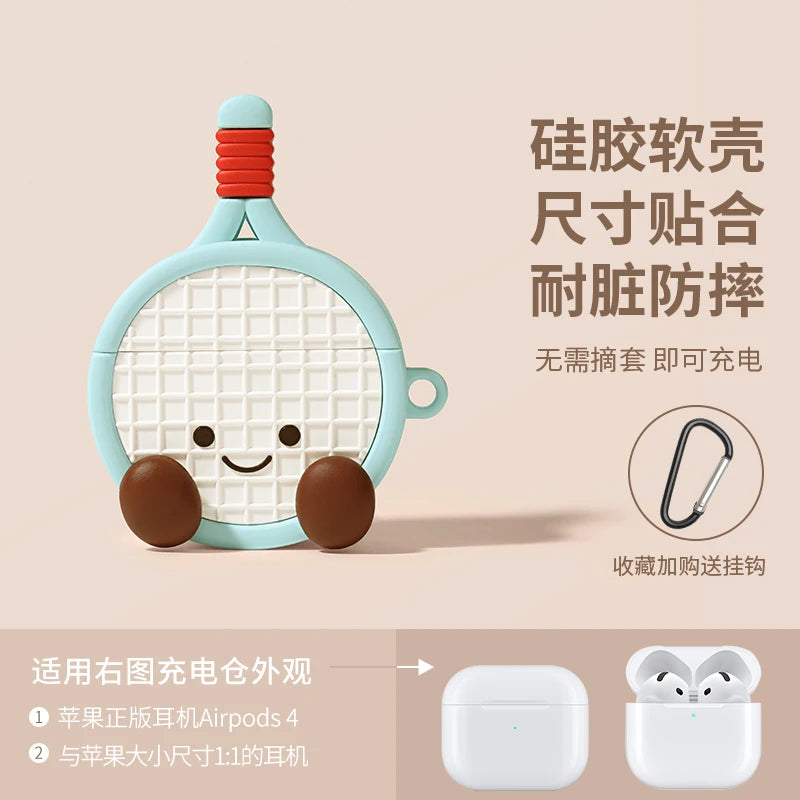 Cute Panda Silicone Headphone Case for AirPods 4 - Smarsty