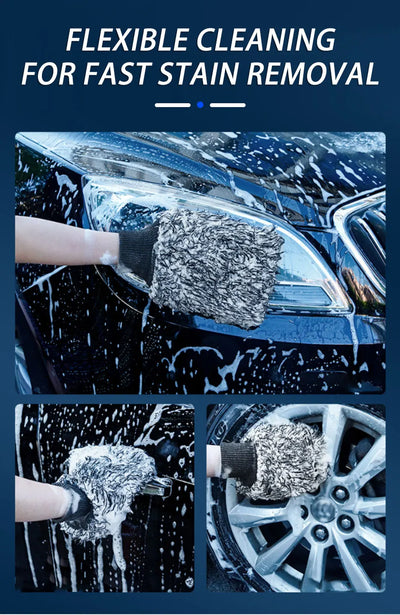 Car Wheel Brush With Premium Microfiber And Non Slip Handle - Smarsty