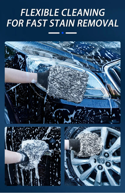 Car Wheel Brush With Premium Microfiber And Non Slip Handle - Smarsty