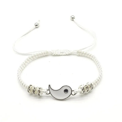 Couple Black White Tai Chi Bracelet Set Adjustable Daily Wear - Smarsty