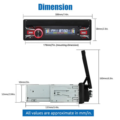 Single 1 din car radio 7 inch HD Autoradio multimedia player 1DIN WIFI GPS car audio car audio MP5 Bluetooth USB TF FM camera