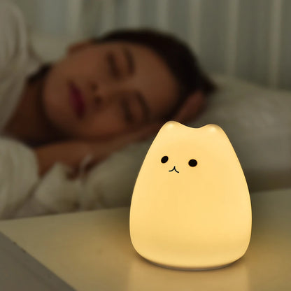 Cute Cat Night Light with Touch Sensor for Kids - Smarsty
