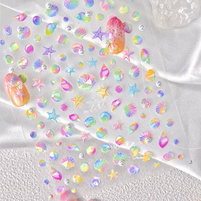 Colorful Seashell Nail Art Stickers for Dreamy Designs - Smarsty
