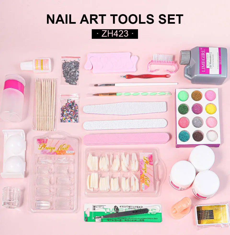 Acrylic Powder and Liquid Monomer Nail Art Kit - Smarsty