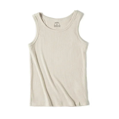 Maden Summer Sleeveless Knitted Tank Tops for Women Solid Color Casual Sports Vest Slim Fit Female Outer Wear Tops - Smarsty