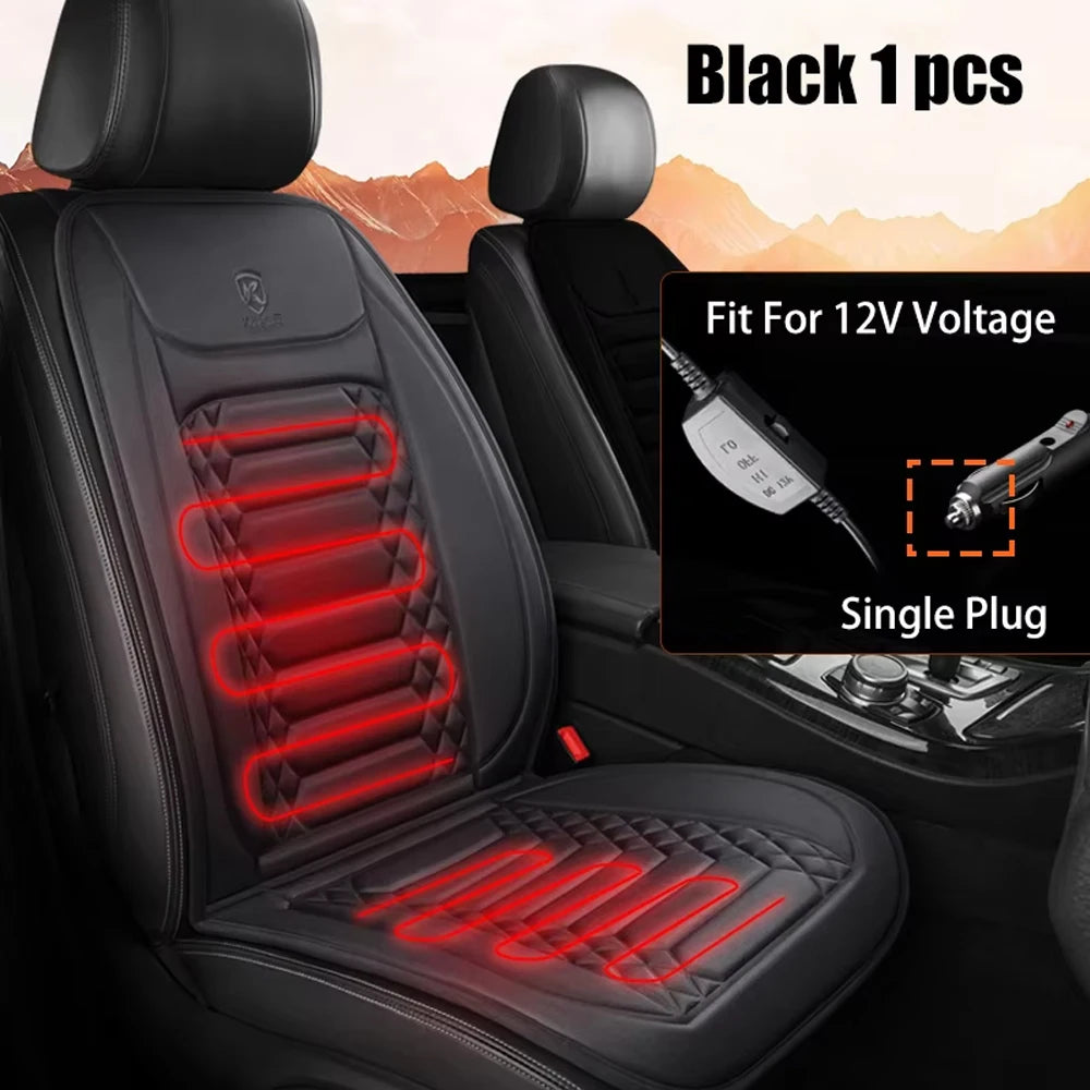 Heated Car Seat Cover 12V Warmth Pad For Winter Comfort - Smarsty